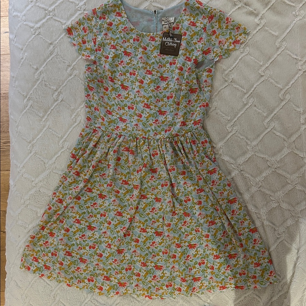 Matilda Jane Floral Mini Dress - Red and Green